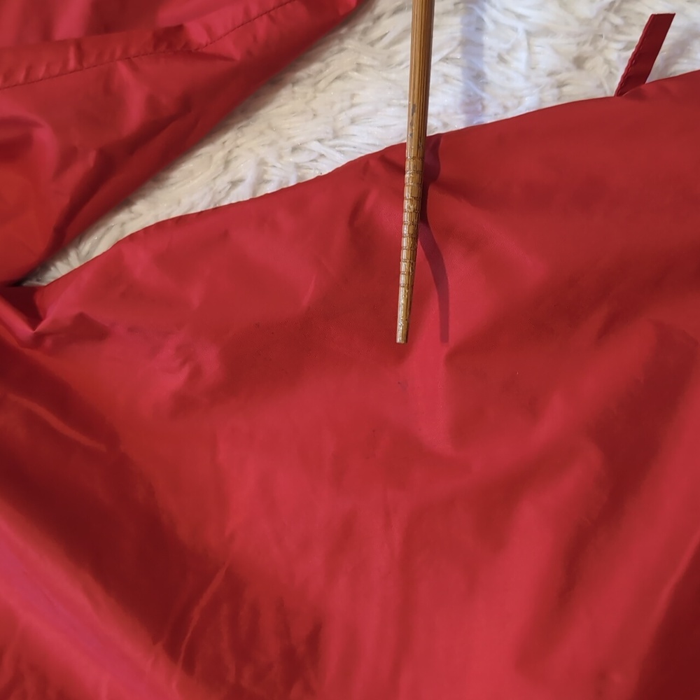 90s Vintage L.L. Bean Stowaway Rainwear Gore-Tex Red Rain Jacket Small - Picture 8 of 16